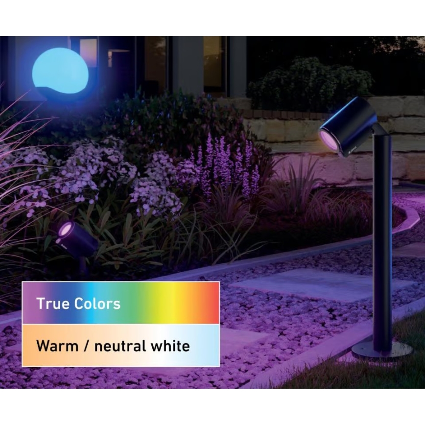 Steinel 089320 - Lámpara exterior LED RGBW con sensor LED/7,9W/24V IP65