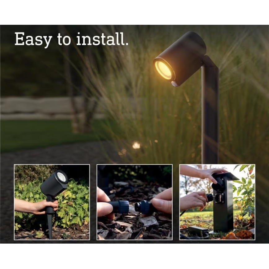 Steinel 089320 - Lámpara exterior LED RGBW con sensor LED/7,9W/24V IP65