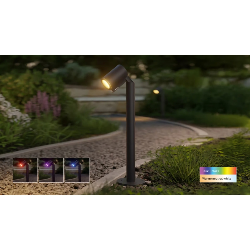 Steinel 089320 - Lámpara exterior LED RGBW con sensor LED/7,9W/24V IP65