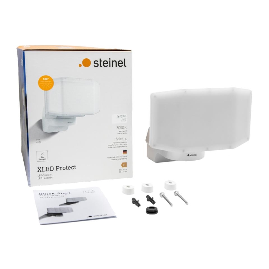 Steinel 090005 - Proyector LED XLED PROTECT LED/13,6W/230V 3000K IP54 blanco