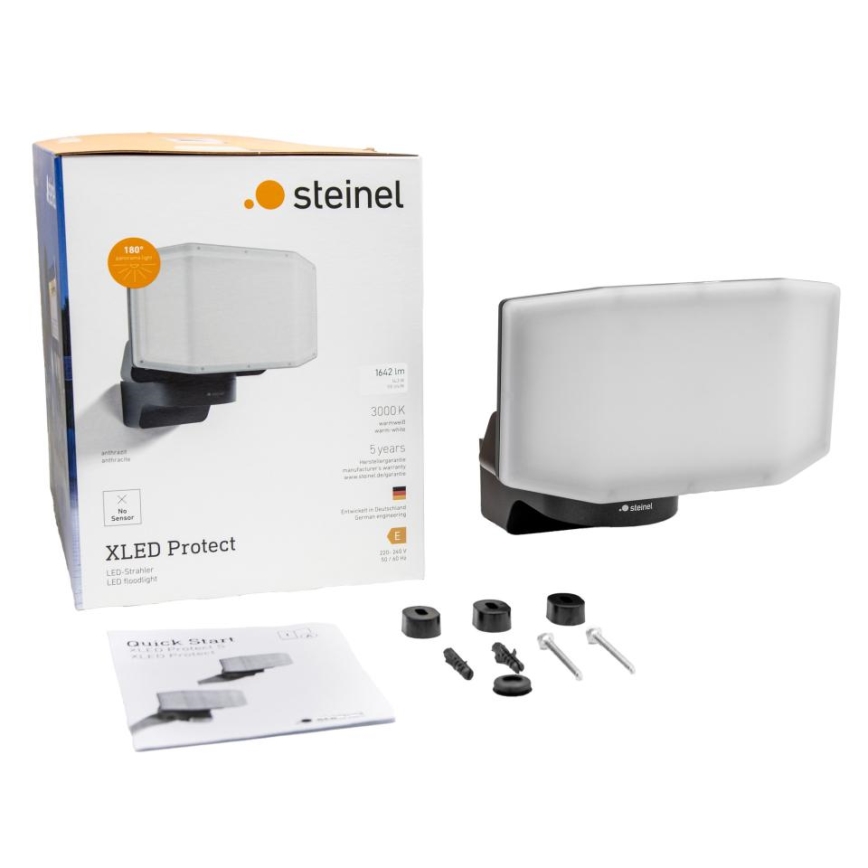 Steinel 090029 - Proyector LED XLED PROTECT LED/13,6W/230V 3000K IP54 antracita