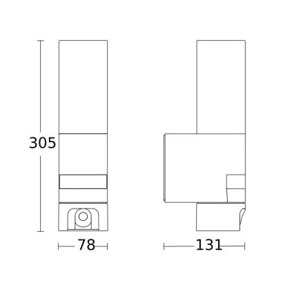 Steinel 092597 - Luminaria LED de exterior con sensor y cámara L 620 LED/13,5W/230V IP44