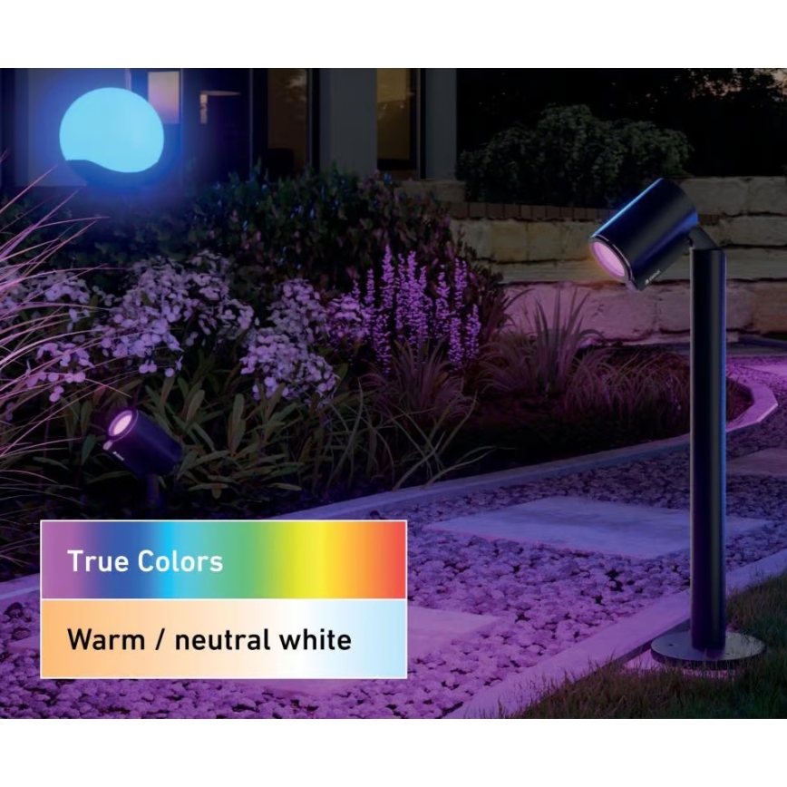 Steinel 093907 - Kit básico LED RGBW, 2x lámparas exteriores LED/7,8W/24V IP65