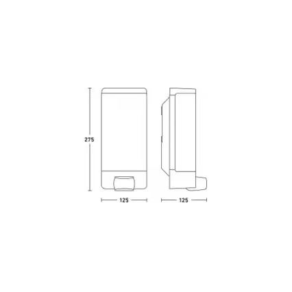 Steinel 094263 - Lámpara para número de casa con sensor, 1xE27/15W/230V, L 14 S, IP44