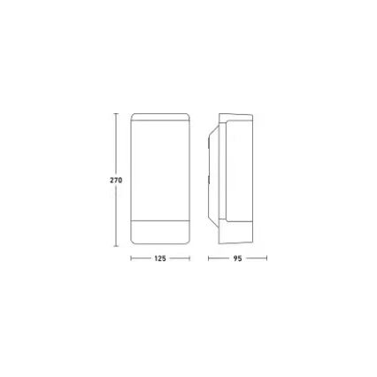 Steinel 094270 - Aplique de pared exterior 1xE27/15W/230V L 14 IP44