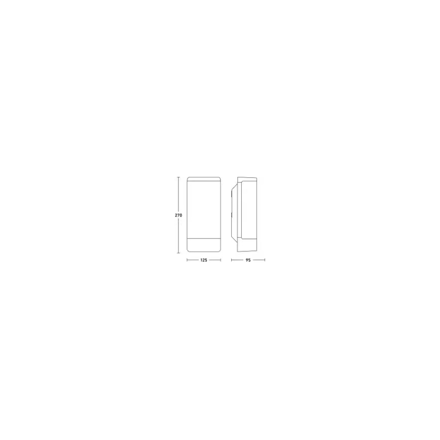 Steinel 094270 - Aplique de pared exterior 1xE27/15W/230V L 14 IP44