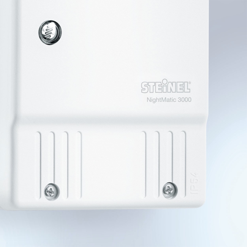 STEINEL 550615 - Interruptor crepuscular NightMatic 3000 Vario blanco IP54
