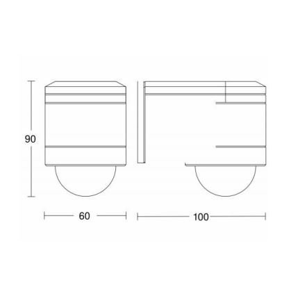 STEINEL 602819 - Sensor de pared infrarrojos exterior IS240 blanco IP54