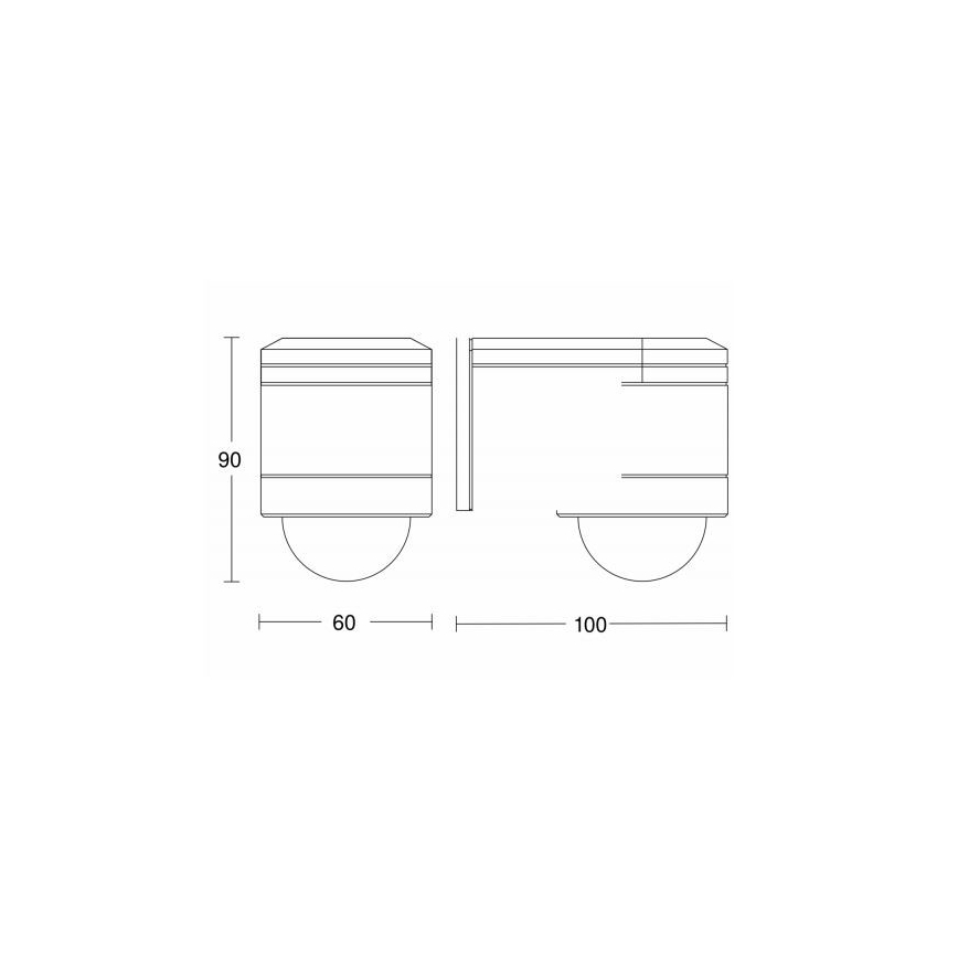 STEINEL 602819 - Sensor de pared infrarrojos exterior IS240 blanco IP54