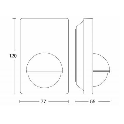STEINEL 603113 - Sensor de movimiento exterior IS 180-2 negro IP54