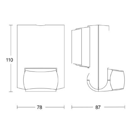 STEINEL 660215 - Detector de movimiento exterior IS 130-2 negro IP54