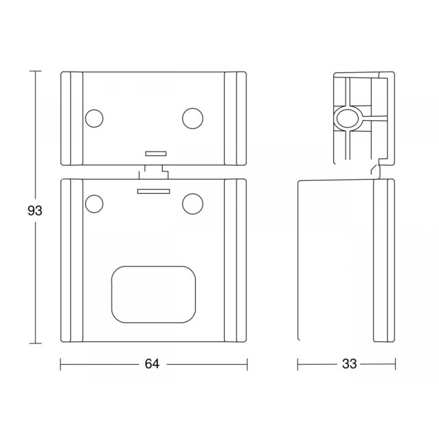 STEINEL 85131 - Esquina pared soporte IS ECO negro