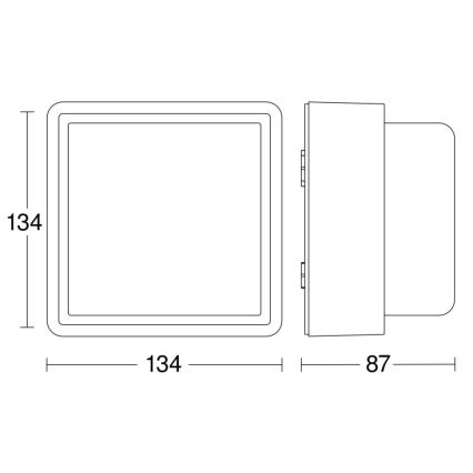 Steinel - Aplique LED regulable L 845 C LED/9W/230V 3000K IP44 antracita