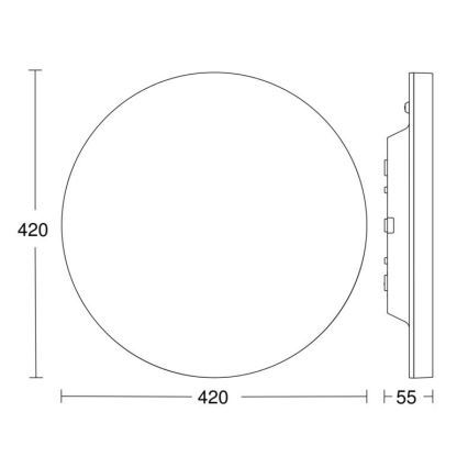Steinel 067793 - Plafón LED regulable con sensor RS PRO R30 plus SC 23,7W/230V 3000K IP40