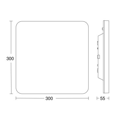 Steinel - Plafón LED regulable con sensor RSPROR20BASICQ 15,3W/230V IP40 4000K