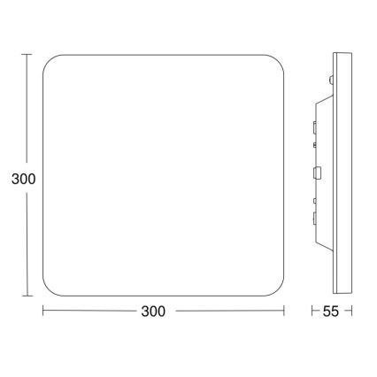 Steinel - Plafón LED regulable con sensor RSPROR20BASICQ 15,3W/230V IP40 3000K