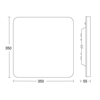Steinel 067786 - Plafón LED regulable con sensor RS PRO R30 Q plus SC 23,9W/230V 3000K IP40