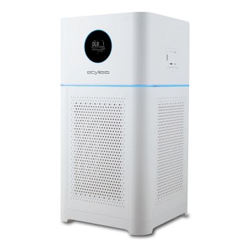 Stylies - Purificador de aire ALPHA con humidificador y lámpara UV-C, 68W/230V, Wi-Fi, blanco