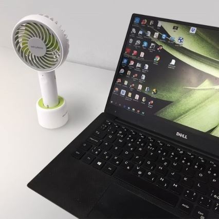 Stylies - Ventilador de mano recargable LACERTA 4W/5V 2500 mAh blanco