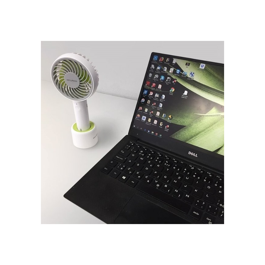 Stylies - Ventilador de mano recargable LACERTA 4W/5V 2500 mAh blanco