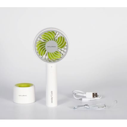 Stylies - Ventilador de mano recargable LACERTA 4W/5V 2500 mAh blanco