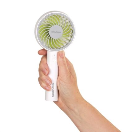 Stylies - Ventilador de mano recargable LACERTA 4W/5V 2500 mAh blanco