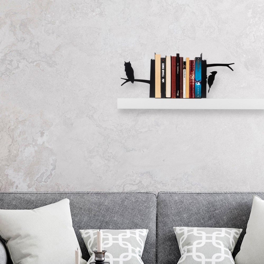 Sujeta-libros 22x44 cm negro