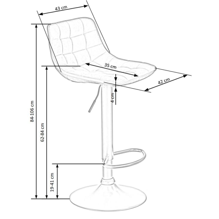 Taburete 106x43 cm antracita/marrón