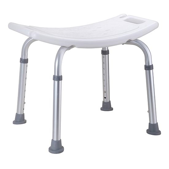 Taburete 51x39 cm plateado/blanco