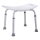 Taburete 51x39 cm plateado/blanco