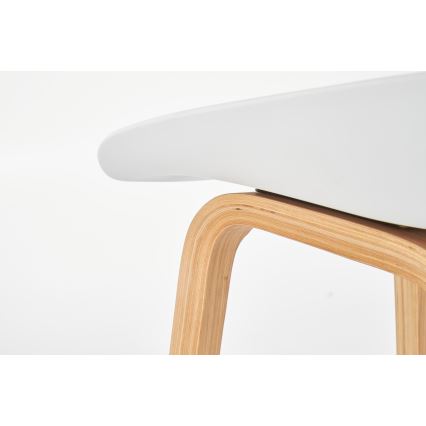 Taburete 81x51 cm beige/blanco