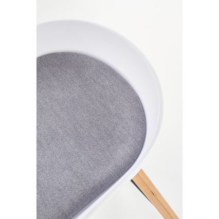 Taburete 81x51 cm beige/blanco