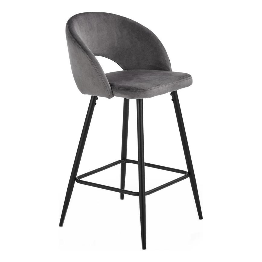 Taburete 89x49 cm gris/negro