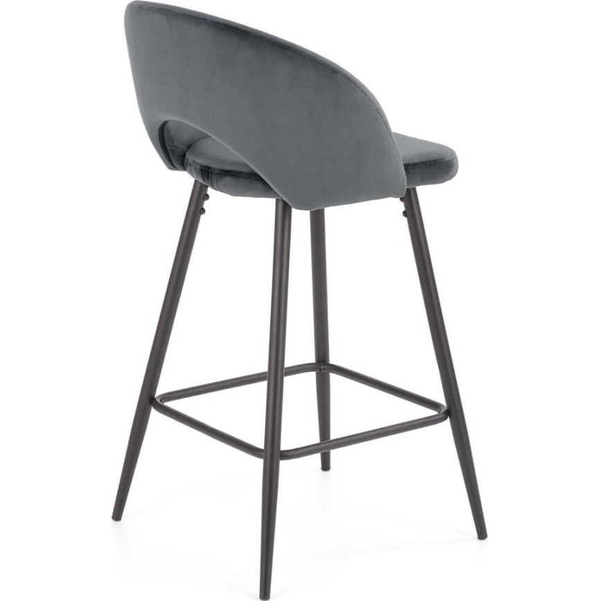 Taburete 89x49 cm gris/negro