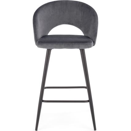Taburete 89x49 cm gris/negro