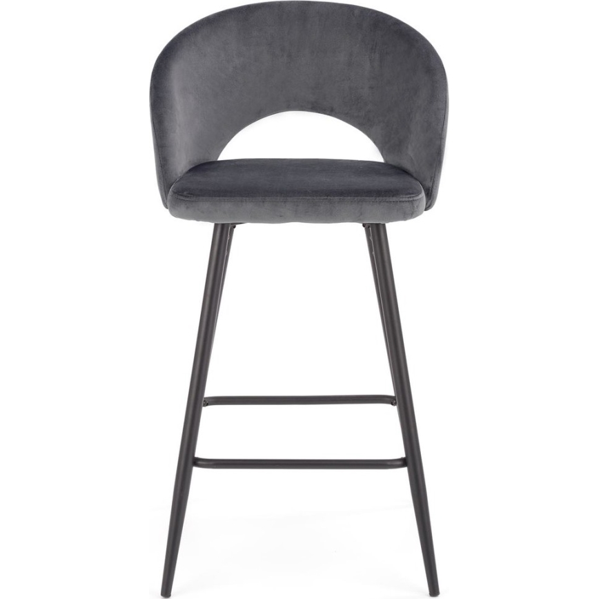 Taburete 89x49 cm gris/negro