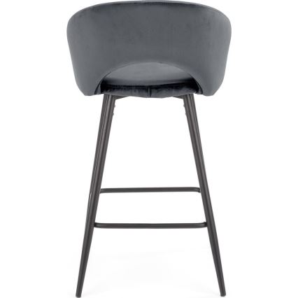 Taburete 89x49 cm gris/negro