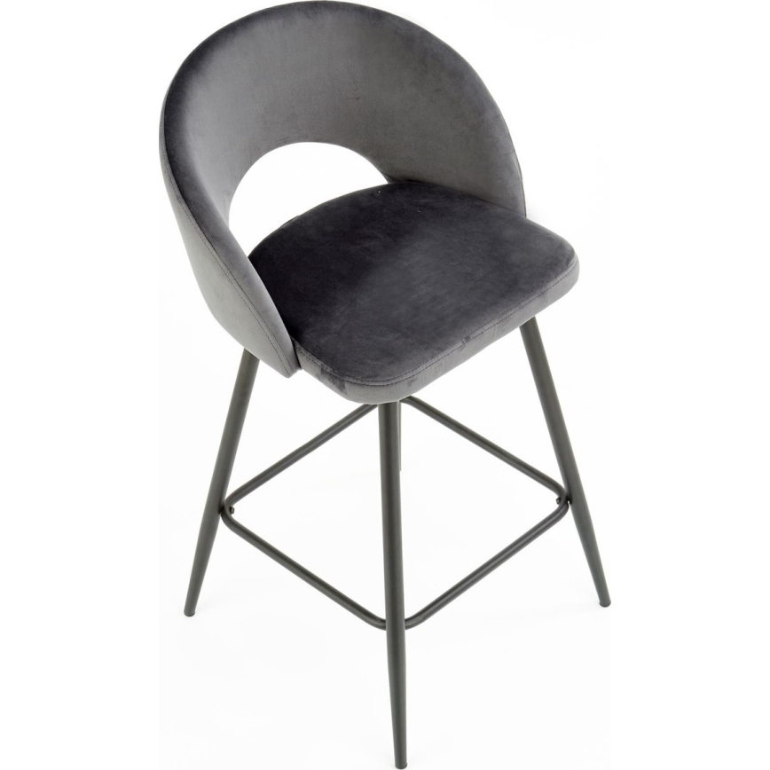 Taburete 89x49 cm gris/negro