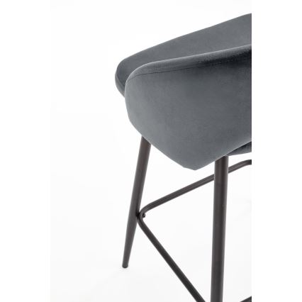 Taburete 89x49 cm gris/negro