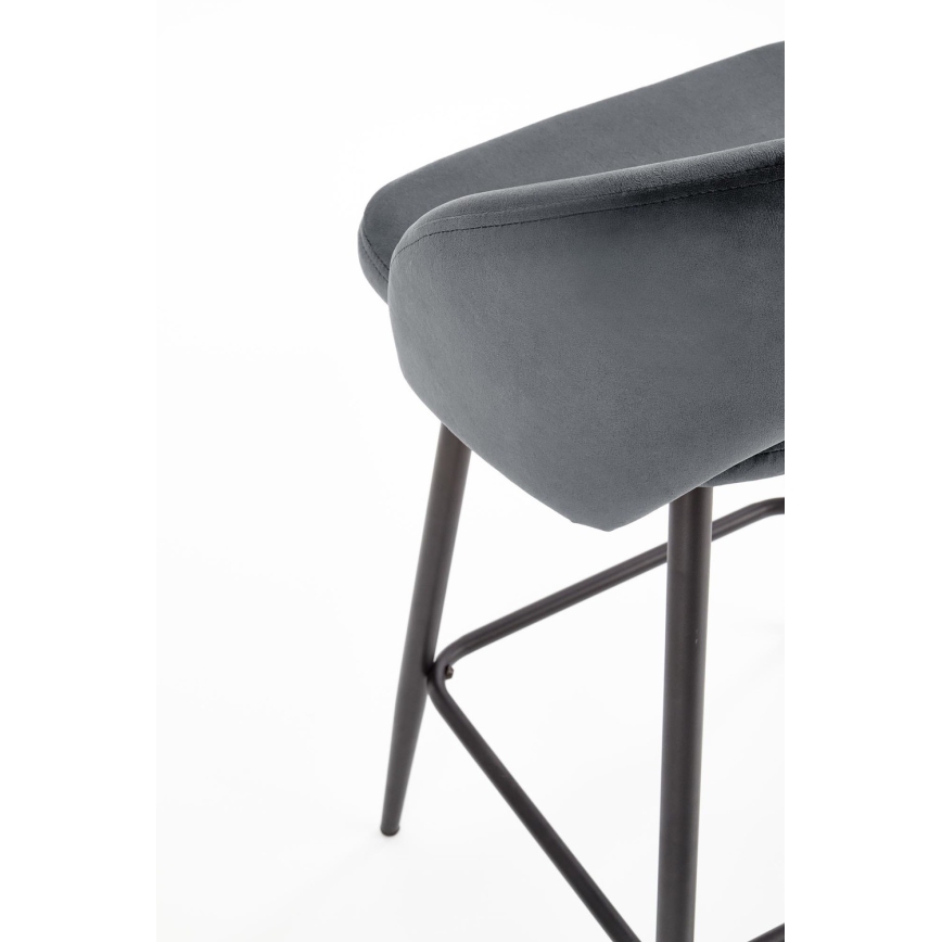 Taburete 89x49 cm gris/negro
