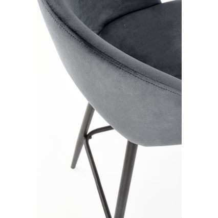 Taburete 89x49 cm gris/negro
