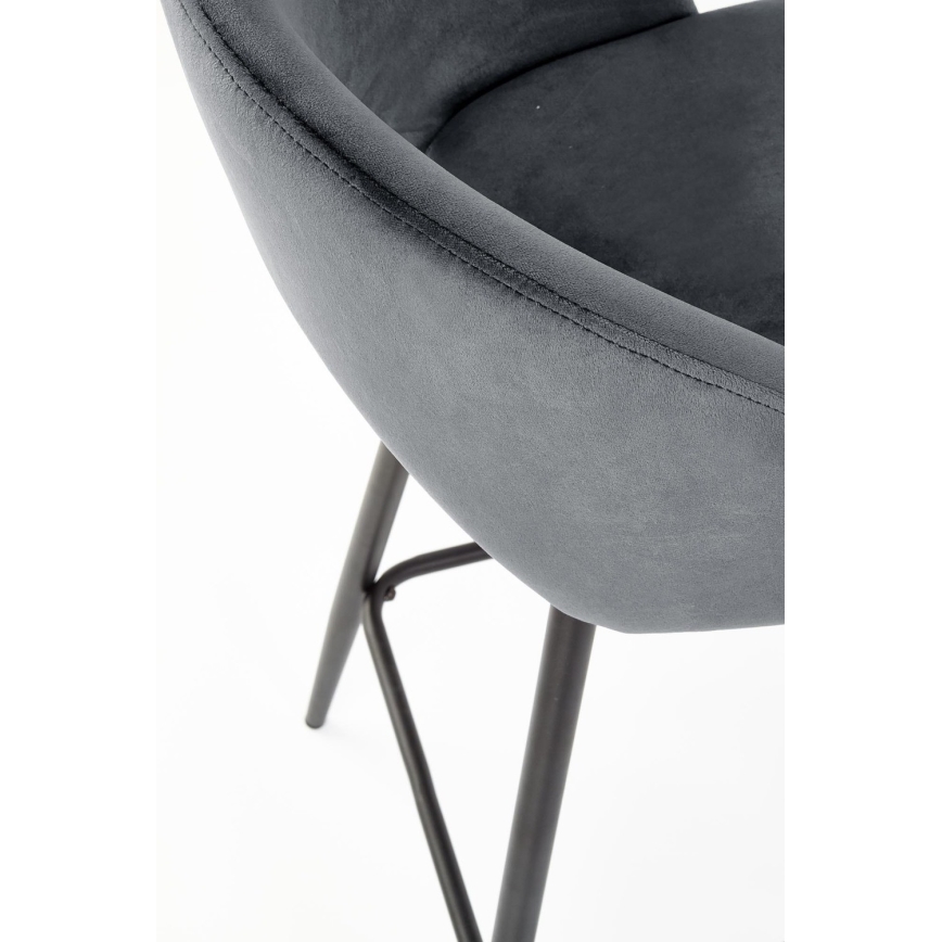 Taburete 89x49 cm gris/negro