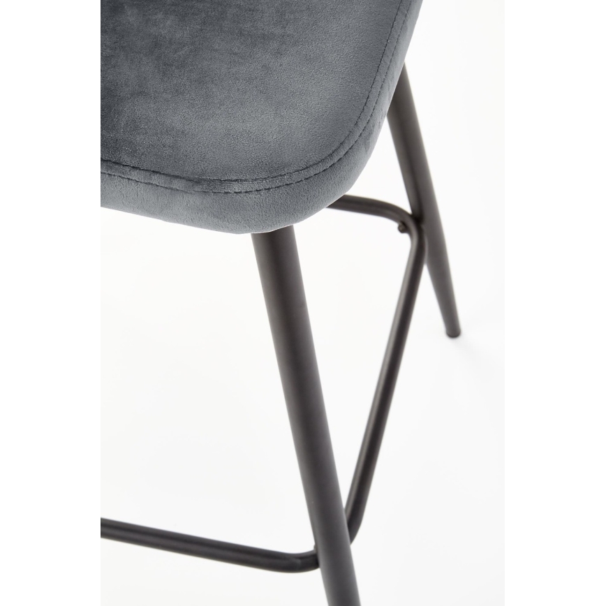 Taburete 89x49 cm gris/negro