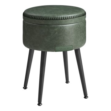Taburete CORE de cuero, verde