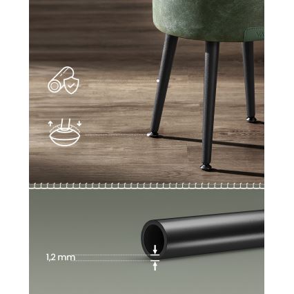 Taburete CORE de cuero, verde
