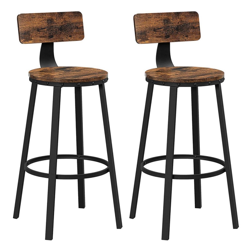 Taburete de bar AVEN marrón/negro