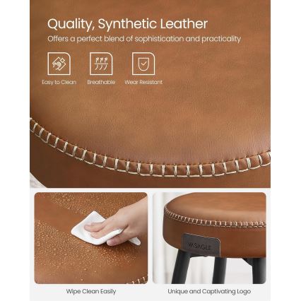 Taburete de bar LIOR marrón/negro