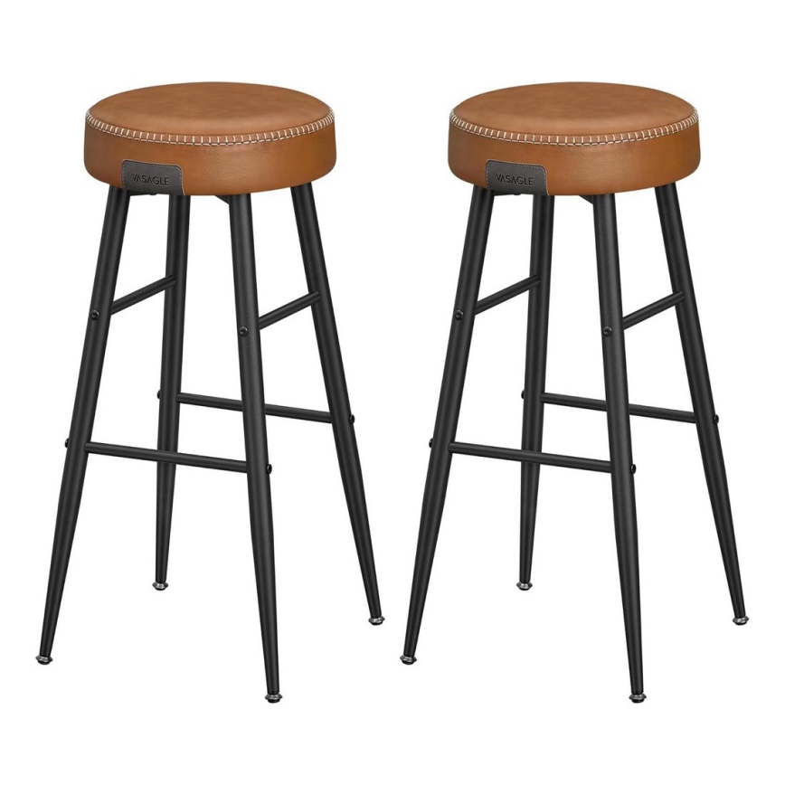 Taburete de bar LIOR marrón/negro