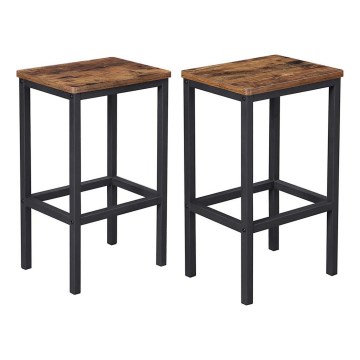 Taburete de bar LOE marrón/negro
