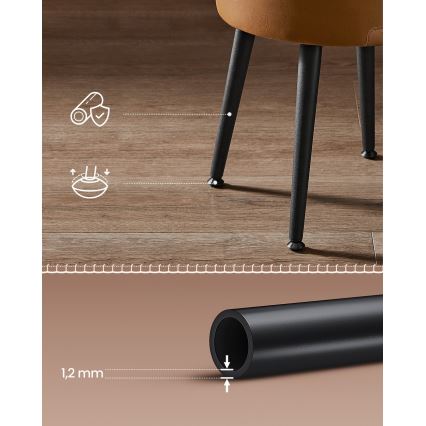 Taburete de cuero CORE color coñac